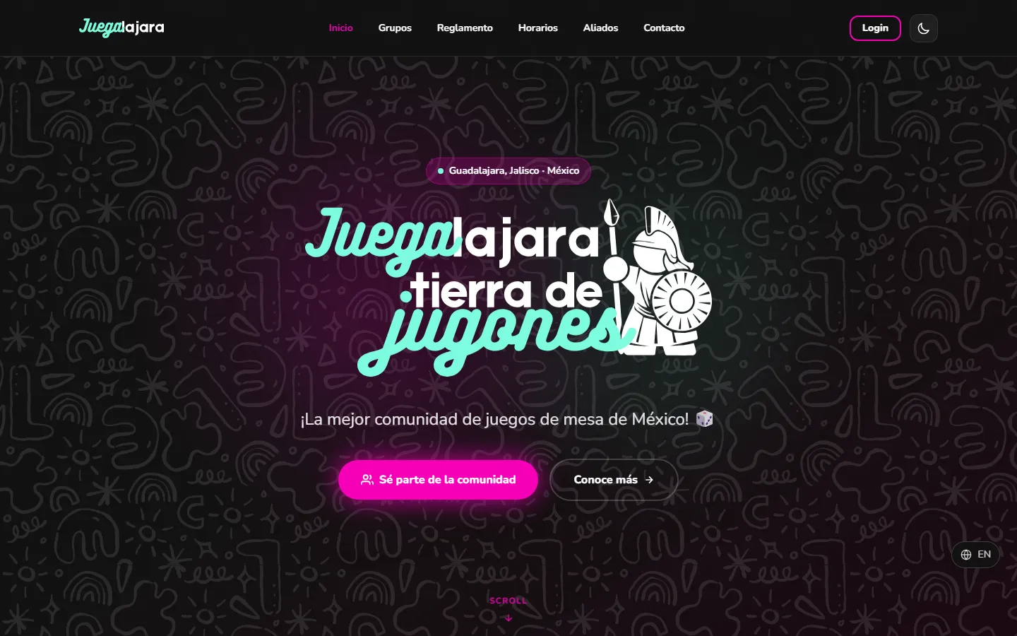 Página de inicio de juegalajara.mx en una computadora