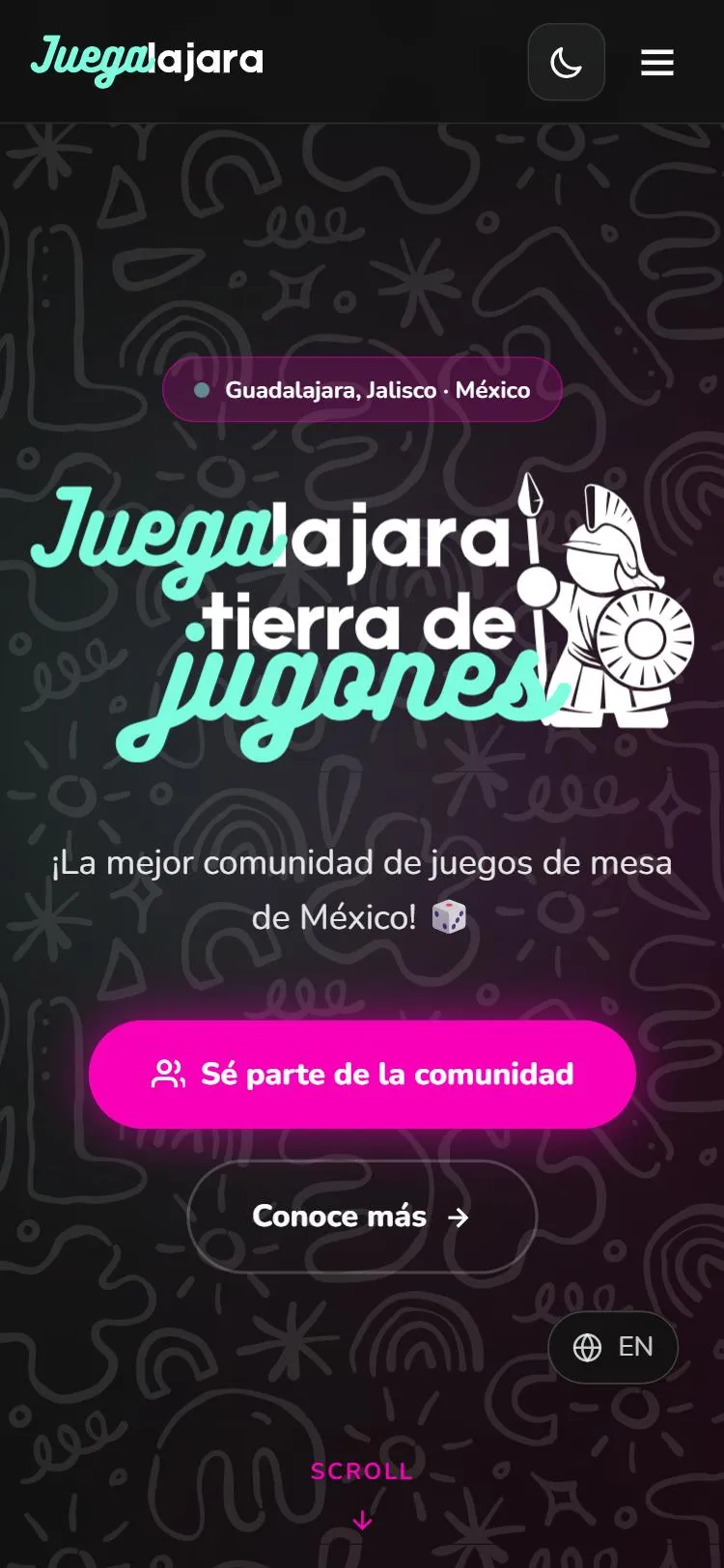 Página de inicio de juegalajara.mx en un celular